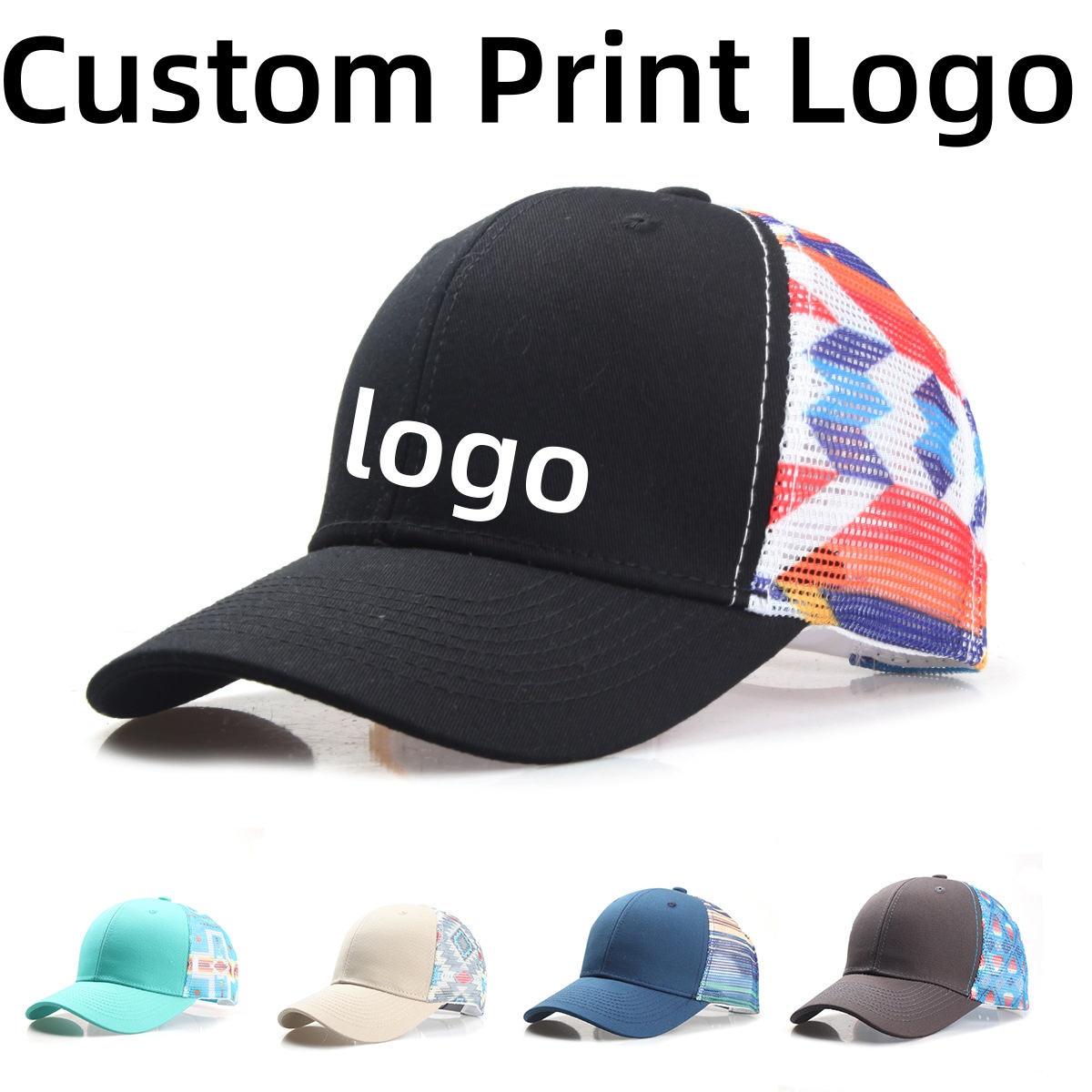 Drone Camera Stabilized - Aangepaste bedrukte logo kleurverloop baseball cap